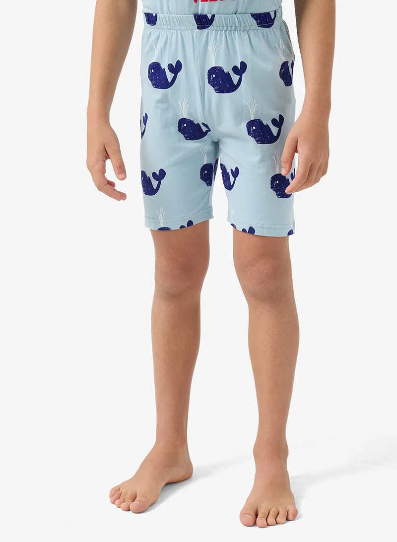 Pinata  Ocean Vibe Print Tshirt-Short Set for Men | Best Price UAE